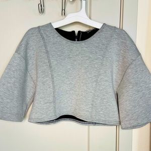 Zara Sport Crop Top with exposed back Zipper- NWOT